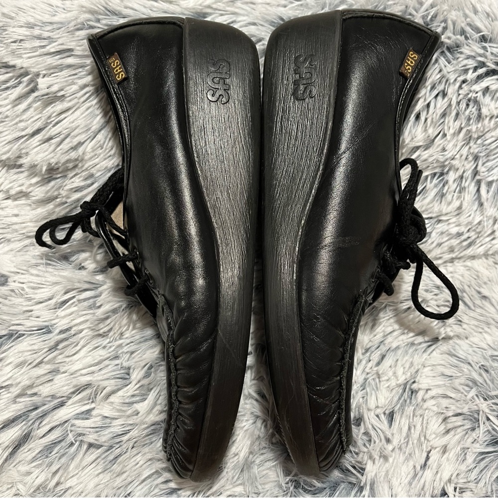 SAS Women's Black Leather Oxfords - Comfort Shoes - Size 8.5 - Picture 6 of 16